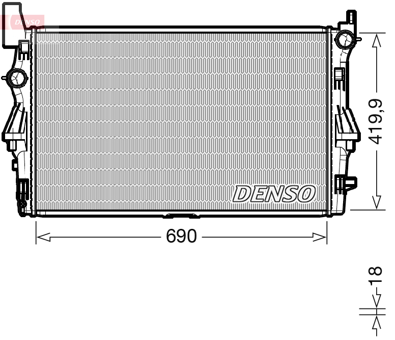 Radiateur Denso DRM17114
