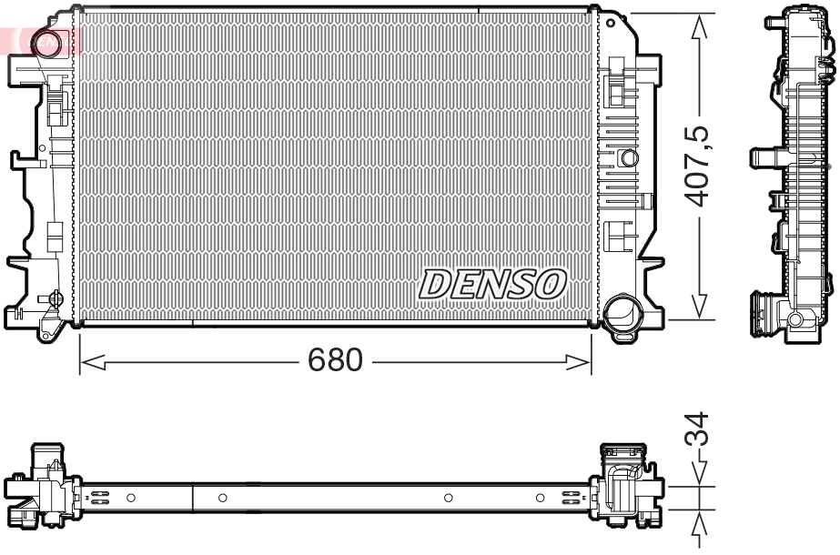 Radiateur Denso DRM17117