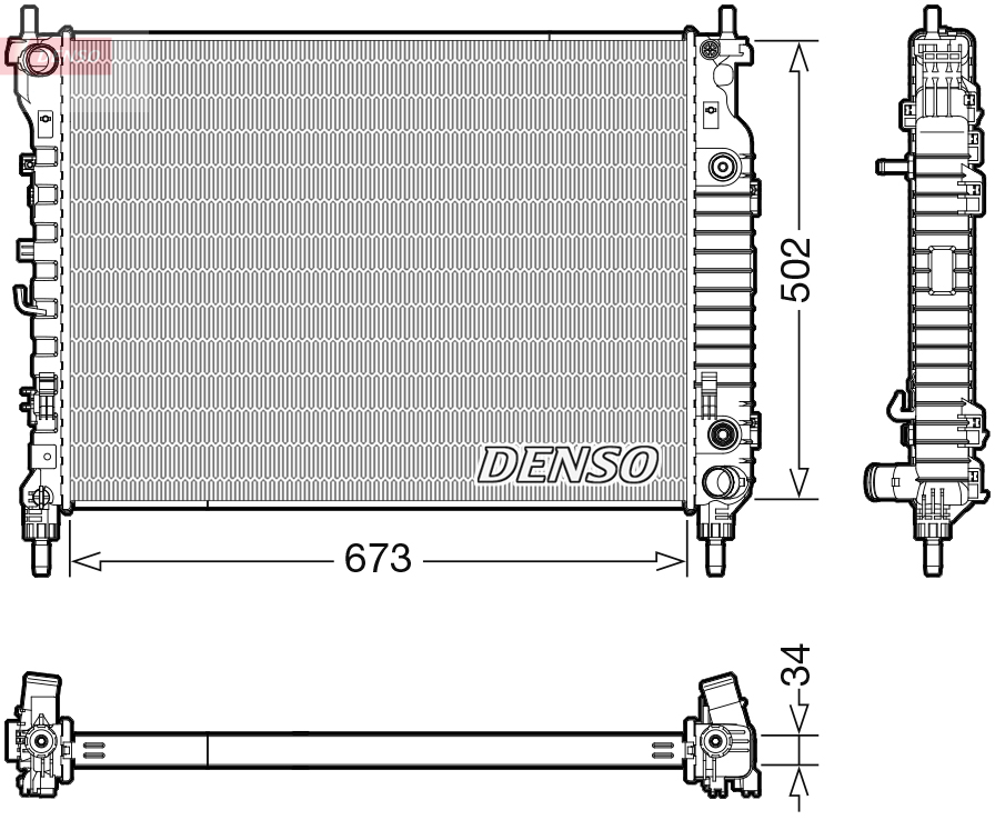 Radiateur Denso DRM20124