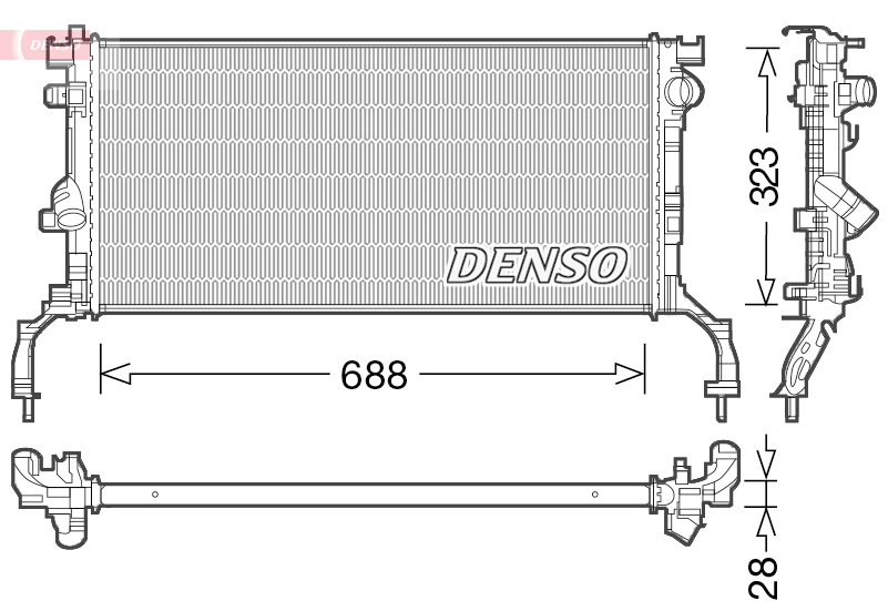 Radiateur Denso DRM23038