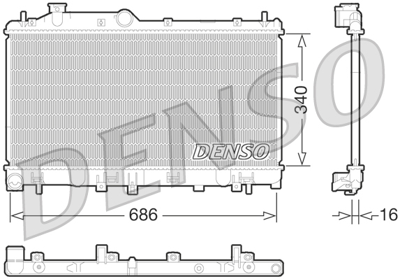 Radiateur Denso DRM36014