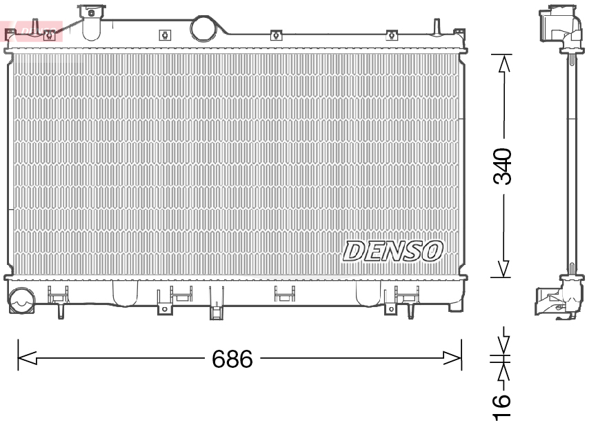 Radiateur Denso DRM36021