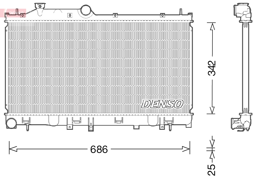 Radiateur Denso DRM36022