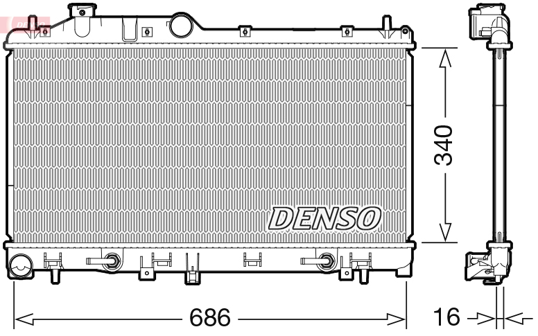 Radiateur Denso DRM36024