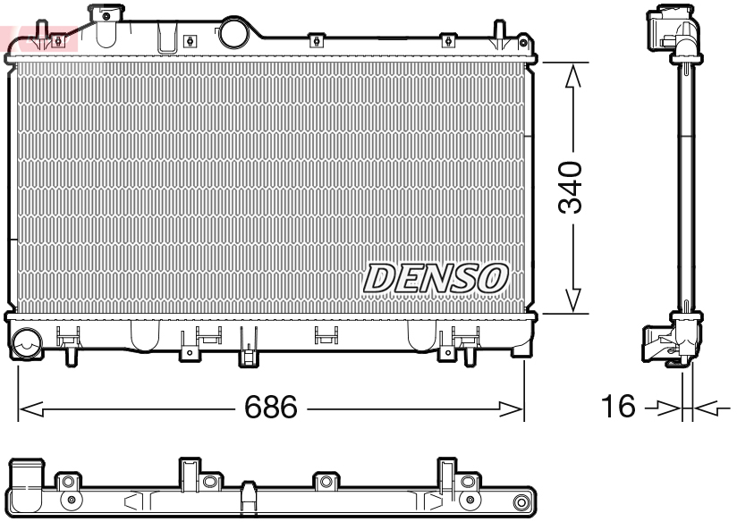 Radiateur Denso DRM36025