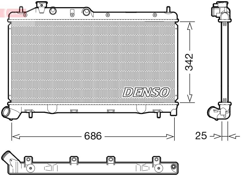 Radiateur Denso DRM36026