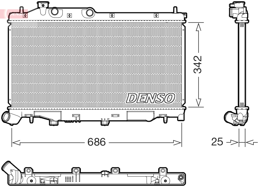 Radiateur Denso DRM36027