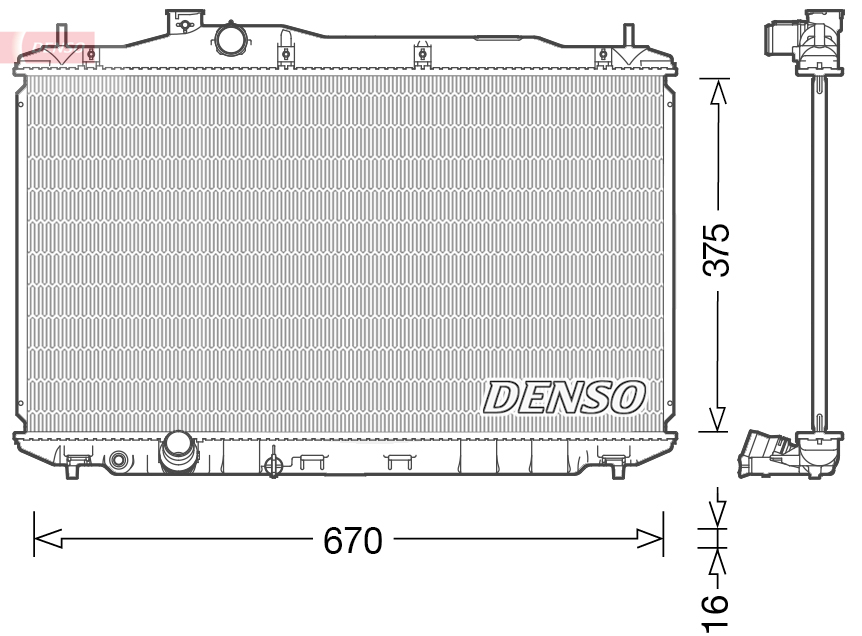 Radiateur Denso DRM40040