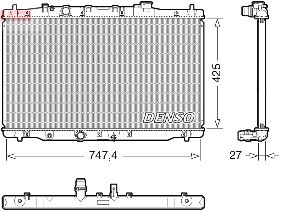 Radiateur Denso DRM40054