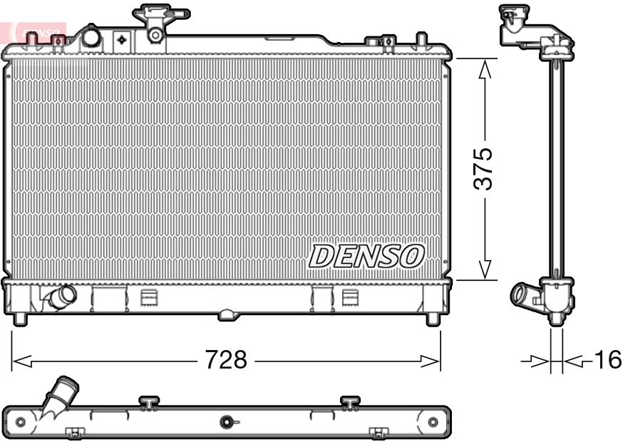 Radiateur Denso DRM44033