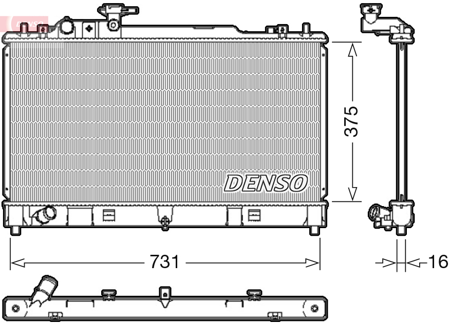 Radiateur Denso DRM44036