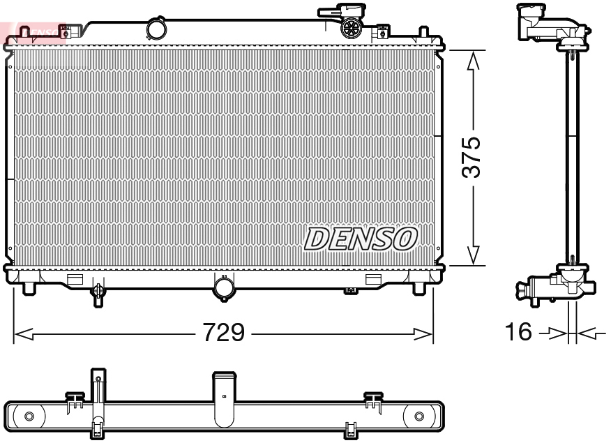 Radiateur Denso DRM44048