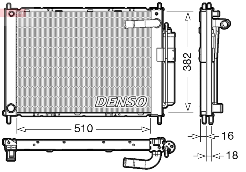 Koelmodule (radiateur+condensor) Denso DRM46101