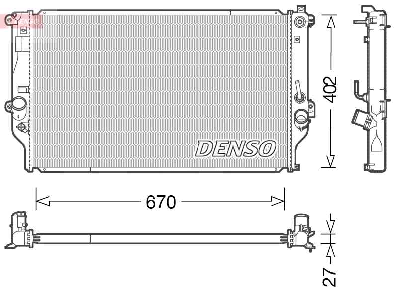 Radiateur Denso DRM50092