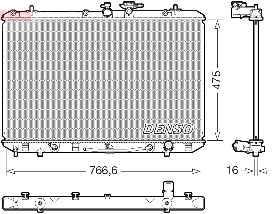 Radiateur Denso DRM50143