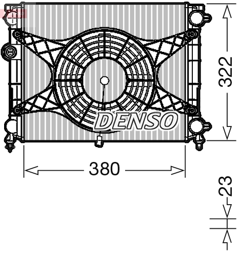 Koelmodule (radiateur+condensor) Denso DRM99010