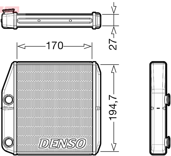 Kachelradiateur Denso DRR09101