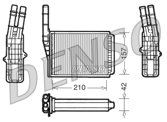 Kachelradiateur Denso DRR23013