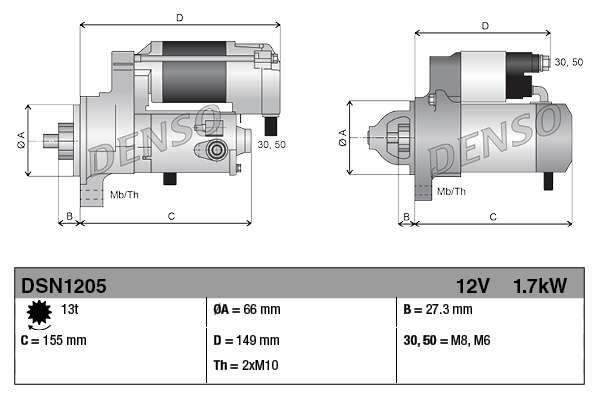 Denso Starter DSN1205