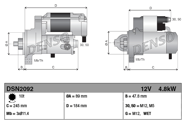 Denso Starter DSN2092