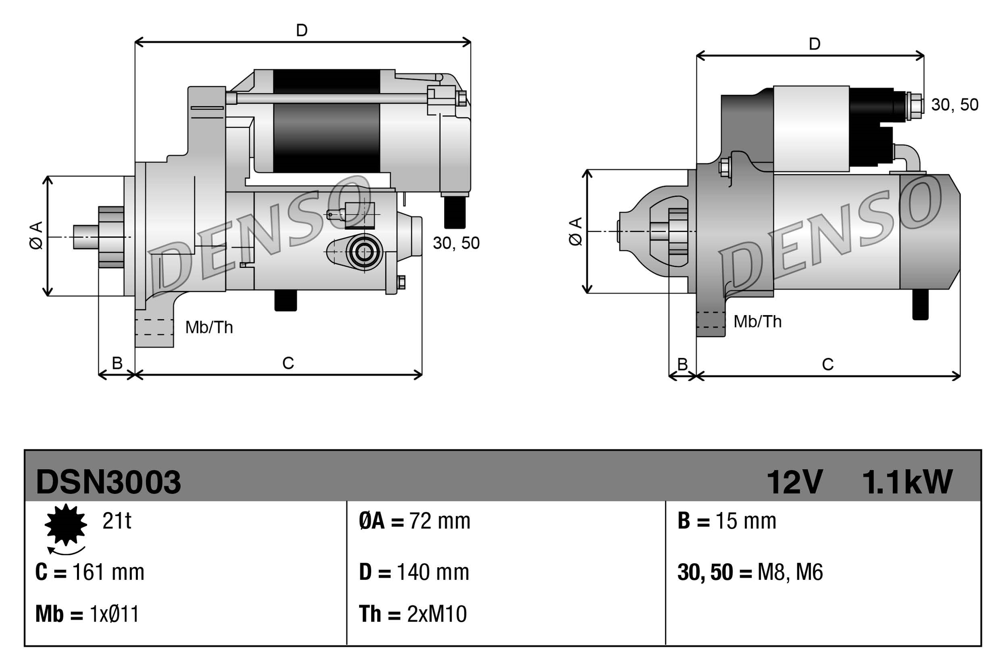 Denso Starter DSN3003