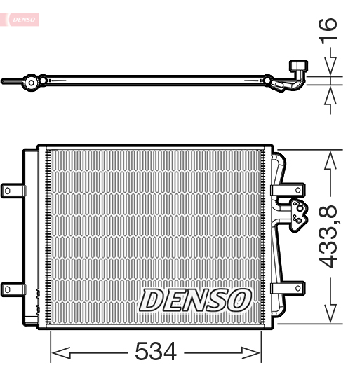 Condensor, airconditioning Denso DCN32034