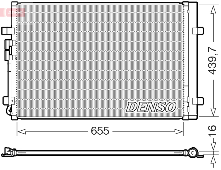 Condensor, airconditioning Denso DCN32036
