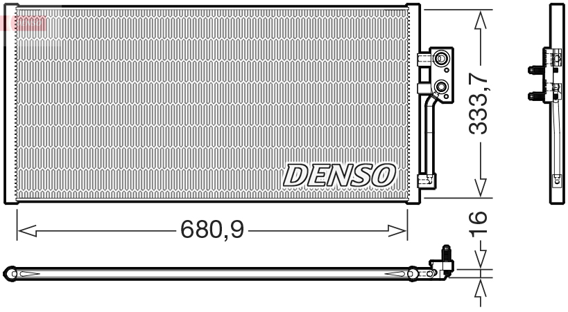 Condensor, airconditioning Denso DCN33019