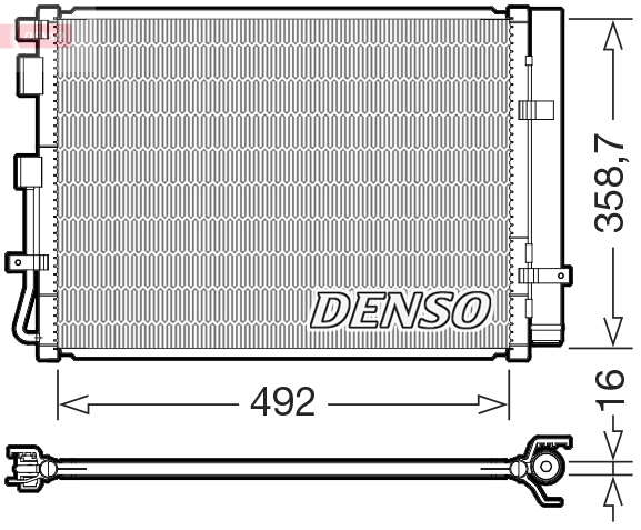 Condensor, airconditioning Denso DCN41035