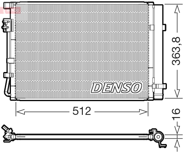 Condensor, airconditioning Denso DCN43019