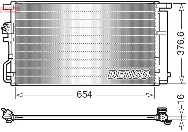 Condensor, airconditioning Denso DCN43021