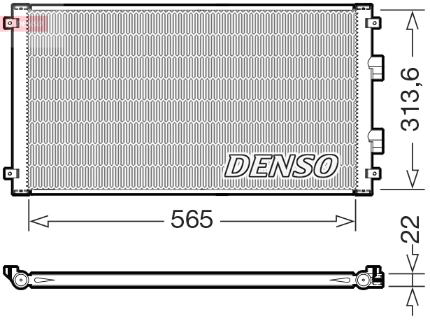 Condensor, airconditioning Denso DCN46039