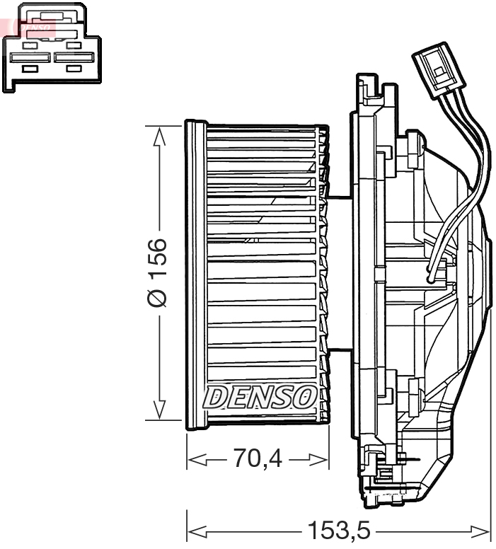 Interieurventilatie Denso DEA05012