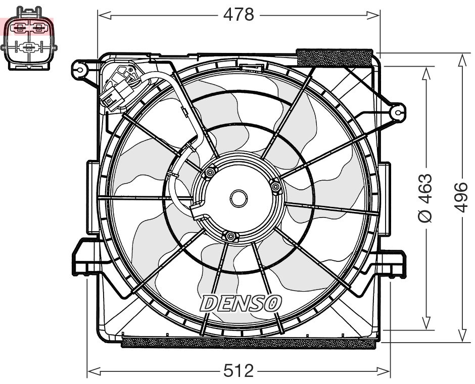 Koelventilatorwiel Denso DER43000