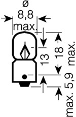 Osram Gloeilamp, parkeer- / begrenzingslicht 3894