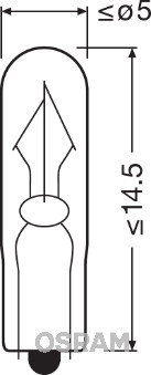 Gloeilamp, interieurverlichting Osram 2341