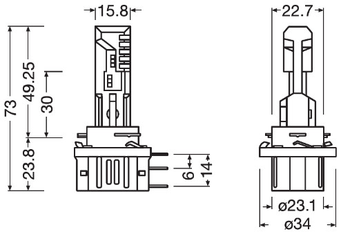 Osram Gloeilamp, verstraler 64176DWESY-HCB