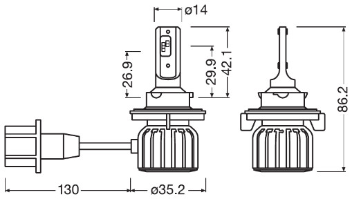 Osram Gloeilamp, verstraler 9008DWBRT-2HFB