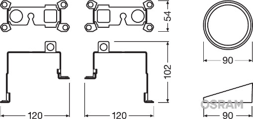 Osram Lamphouder LEDFOG101-TY-M