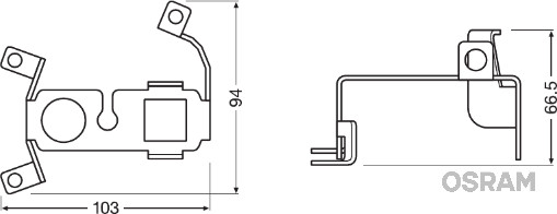 Osram Lamphouder LEDFOG101-VW-M