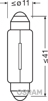 Osram Gloeilamp, motorruimteverlichting 6411-02B