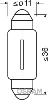 Osram Gloeilamp, motorruimteverlichting 6418-02B