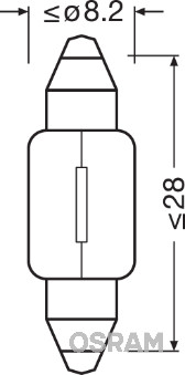 Gloeilamp, interieurverlichting Osram 6430