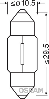 Osram Gloeilamp, kofferruimteverlichting 6438-02B