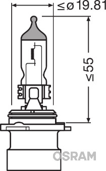 Osram Gloeilamp, verstraler 9006XS