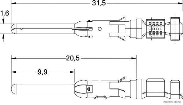 Herth+Buss Elparts Krimpverbinder 50251831