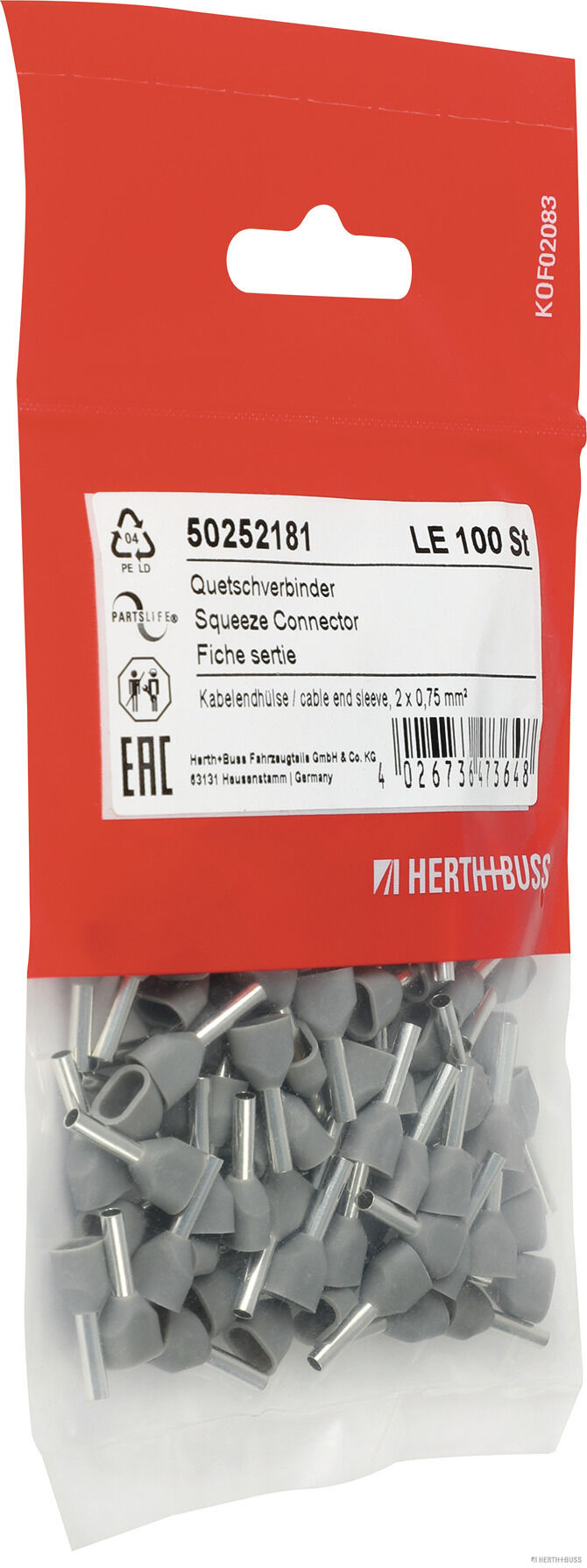 Herth+Buss Elparts Knijpverbinder 50252181