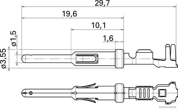 Herth+Buss Elparts Contactpen 50253296