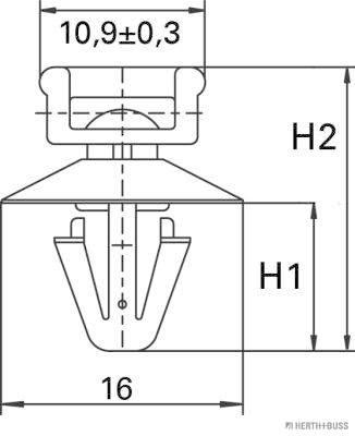 Herth+Buss Elparts Bevestigingszadel, kabelbinder 50265751