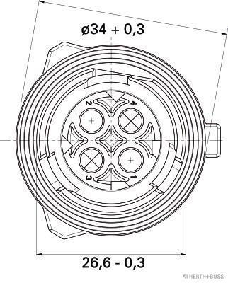 Herth+Buss Elparts Stekkerbehuizing 50290953